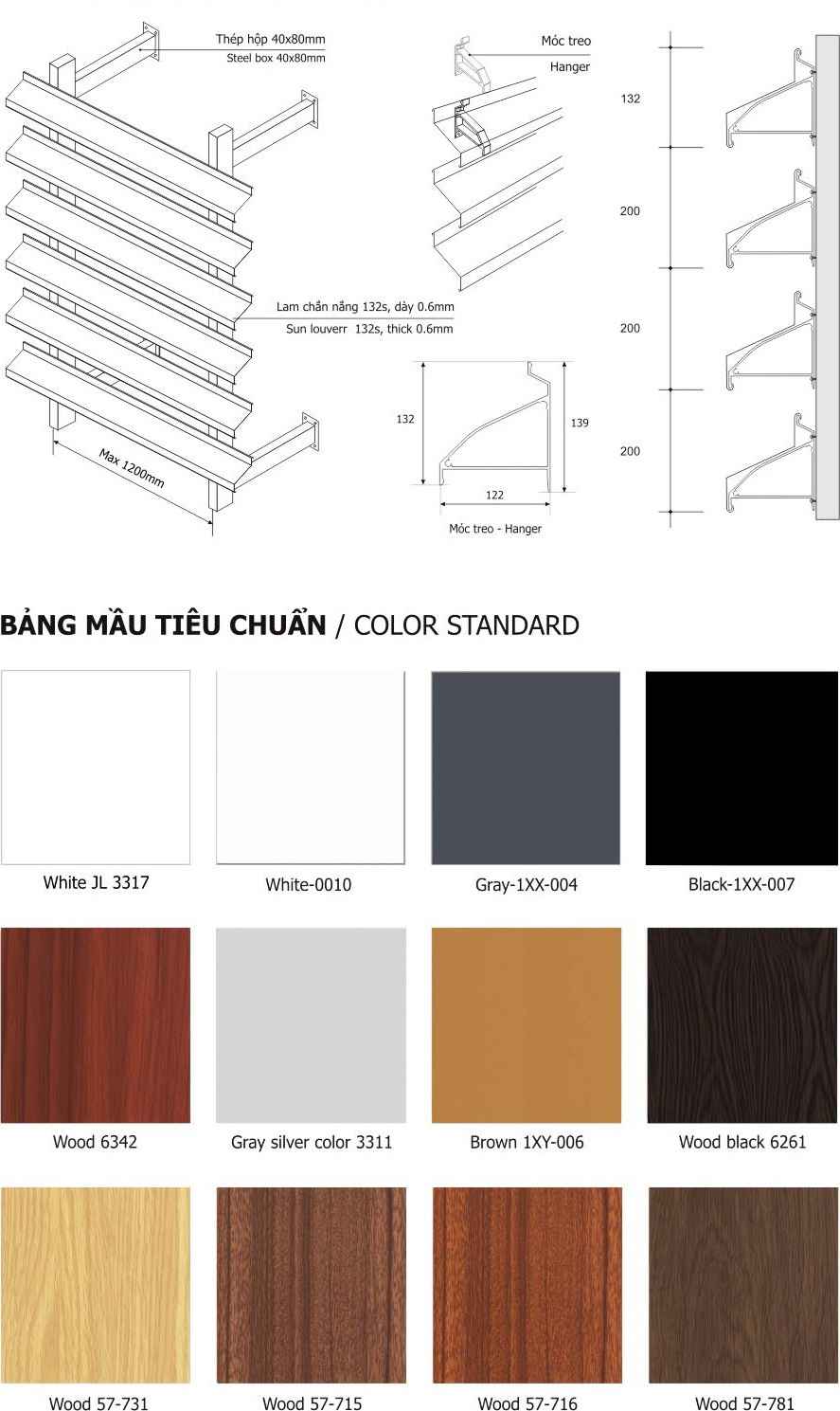 cấu tạo lam chắn nắng 132s